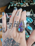 Purple Mojave Tear Drop Ring