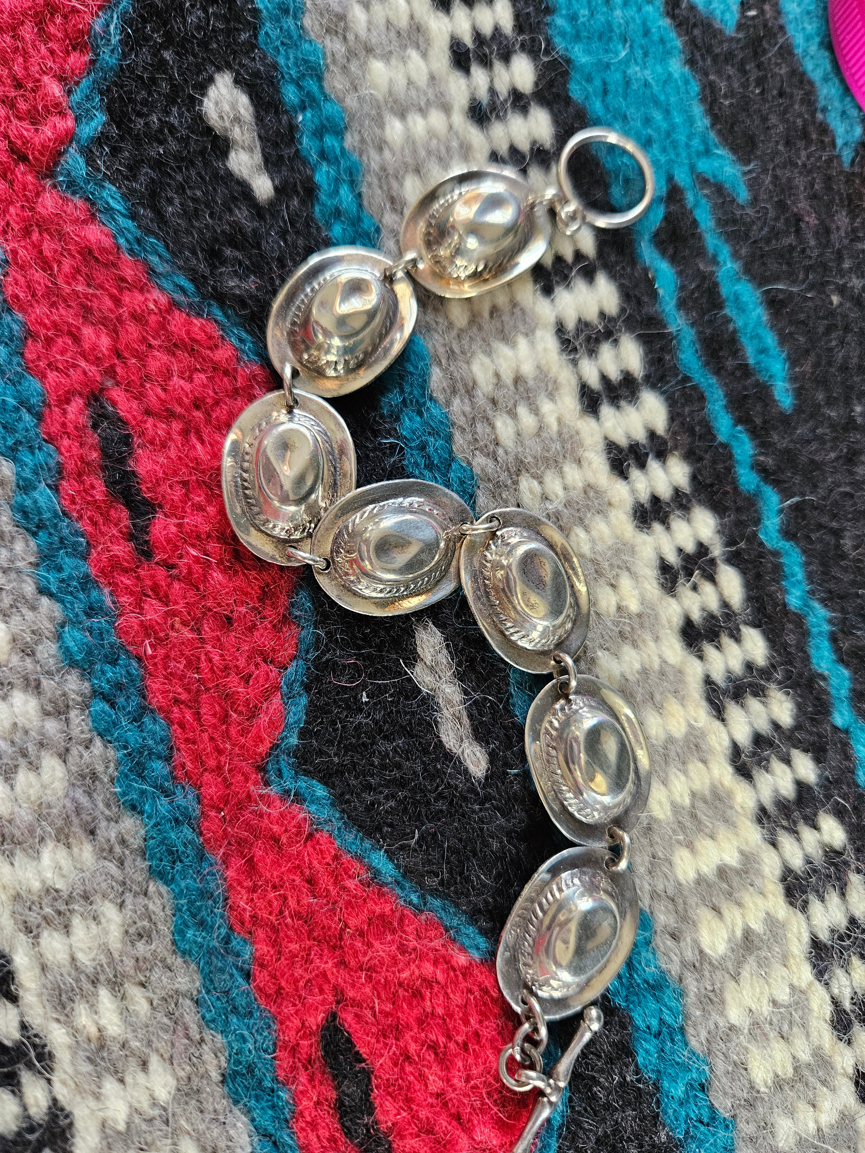 Vintage Silver Cowboy Hat Bracelet