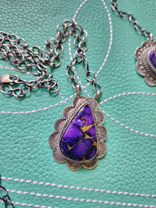 Purple Haze Concho Necklace #3 SALE