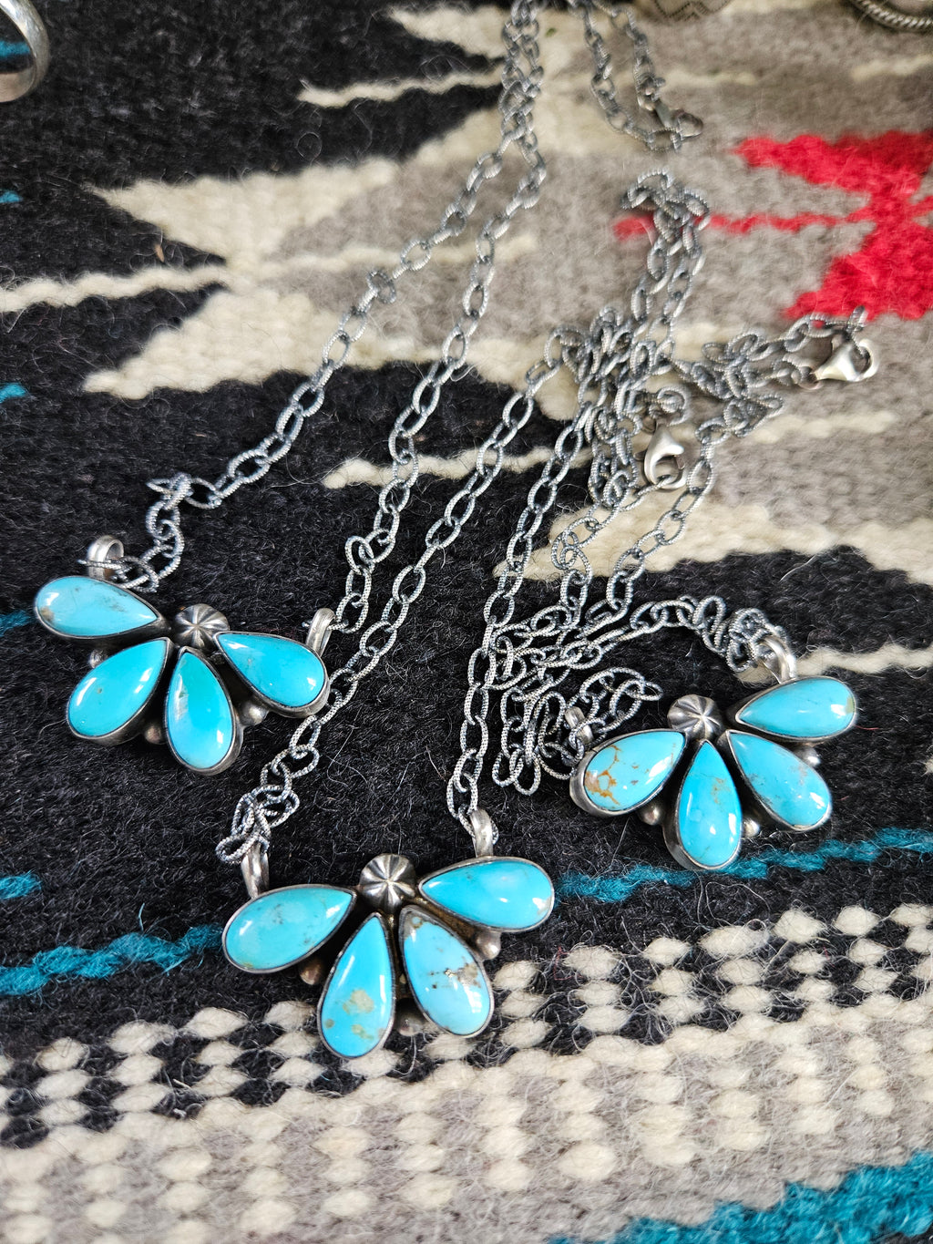 Pretty Turquoise Cluster Necklace SALE