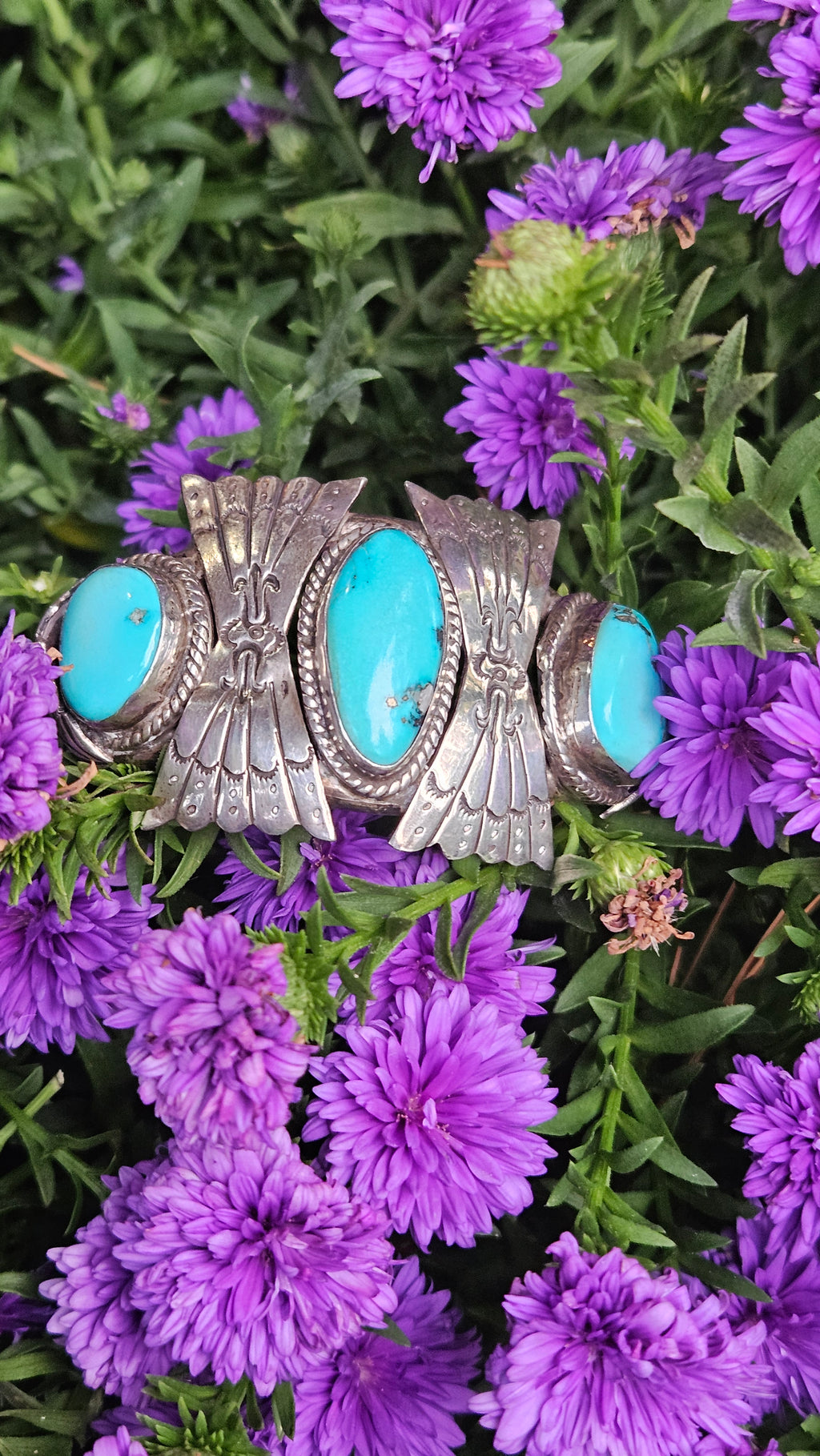 Vintage Turquoise Concho Cuff