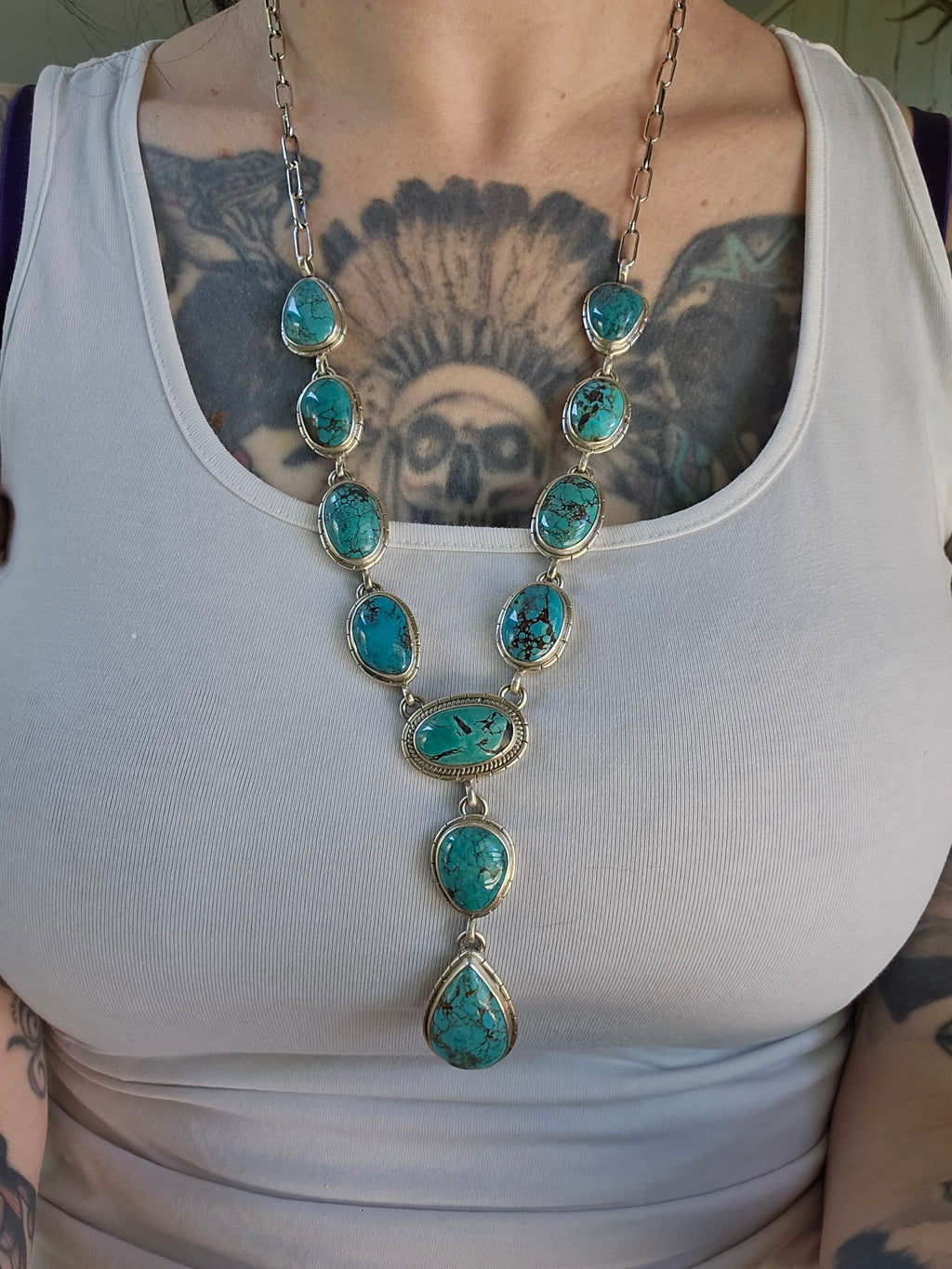 Turquoise Lariat Necklace