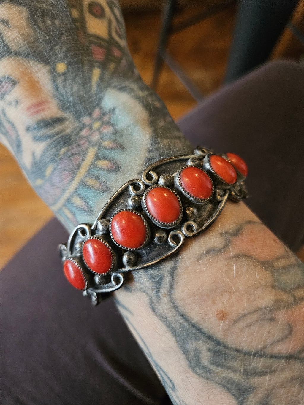 Vintage Coral Cuff