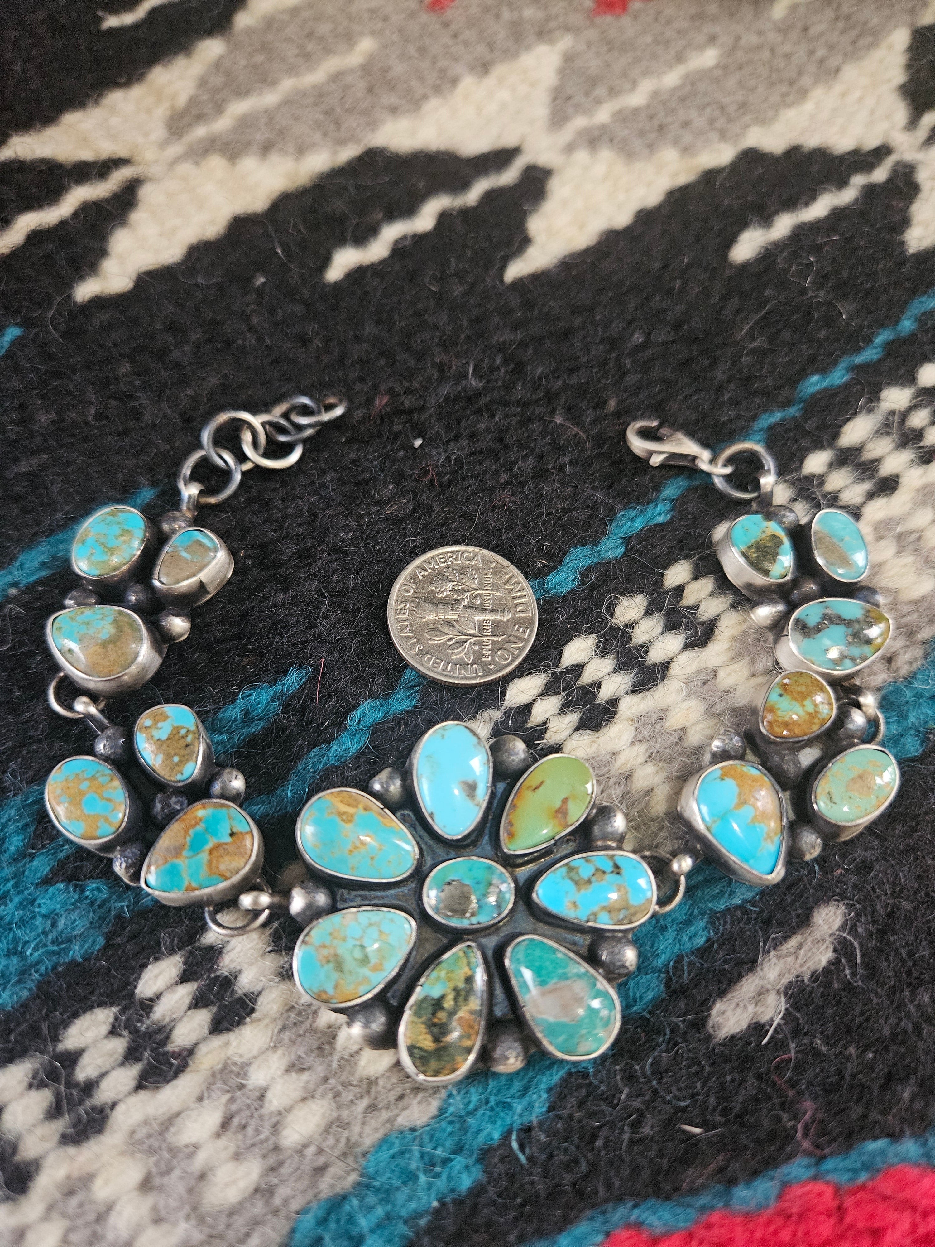 Turquoise Cluster Bracelet