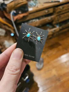 Turquoise Spider Earrings