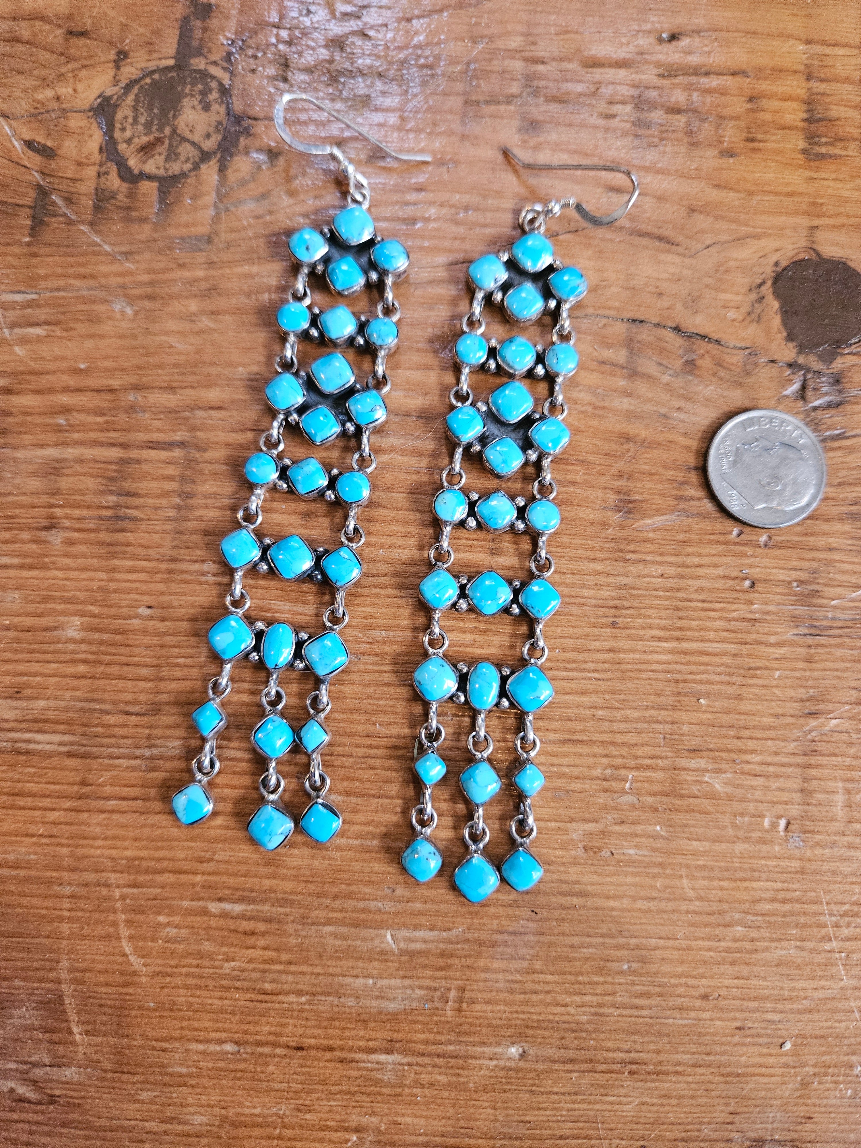 Turquoise Chandelier Earrings