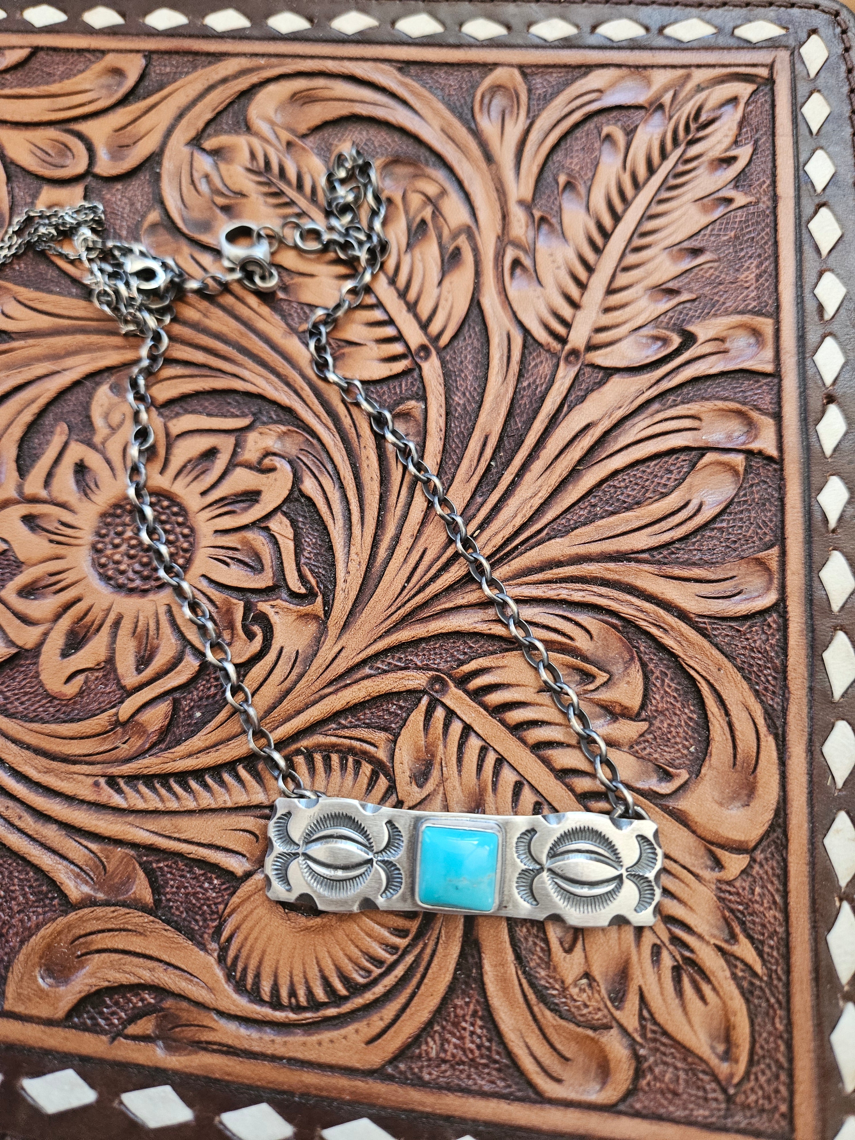 Turquoise Bar Necklace