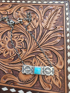 Turquoise Bar Necklace