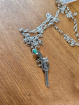 Turquoise Pistol Necklace