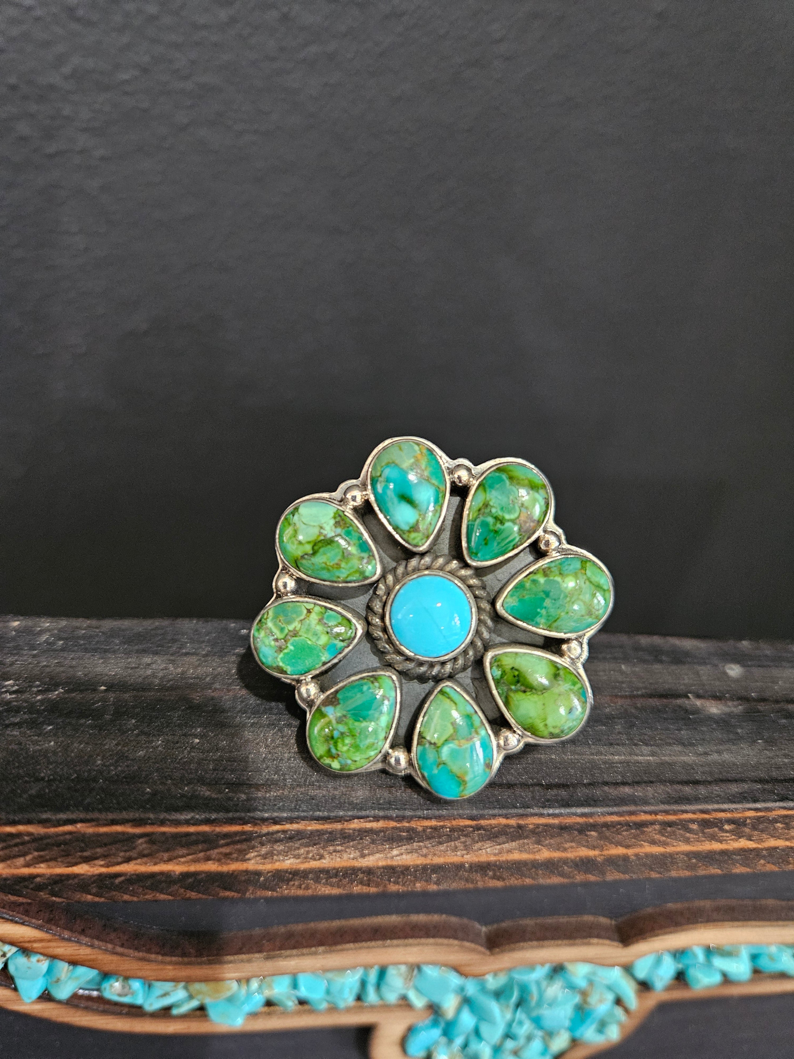Sonoran Turquoise Cluster Ring