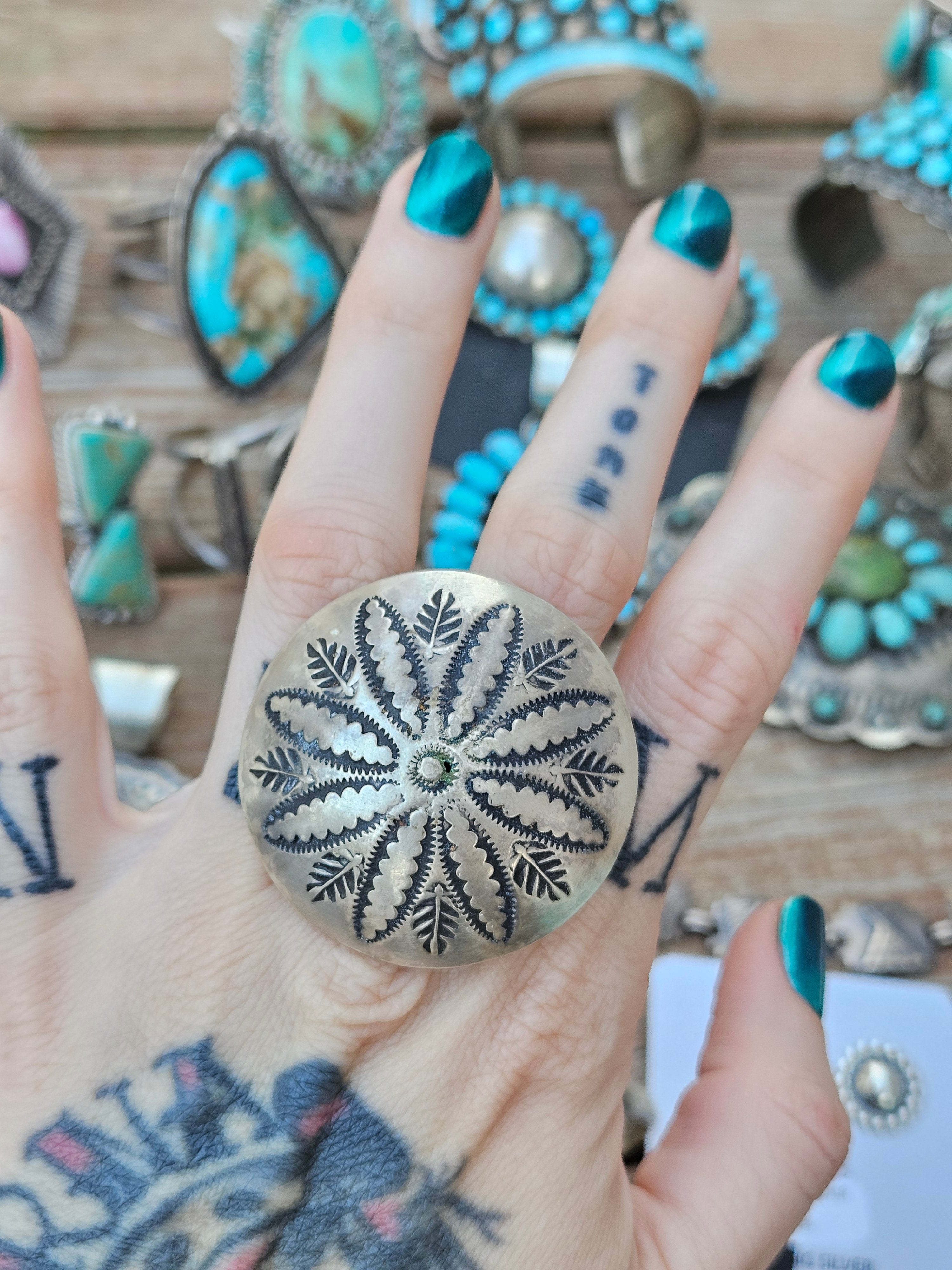 Vintage Style Domed Button Ring