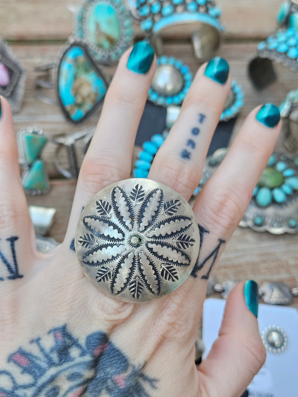 Vintage Style Domed Button Ring