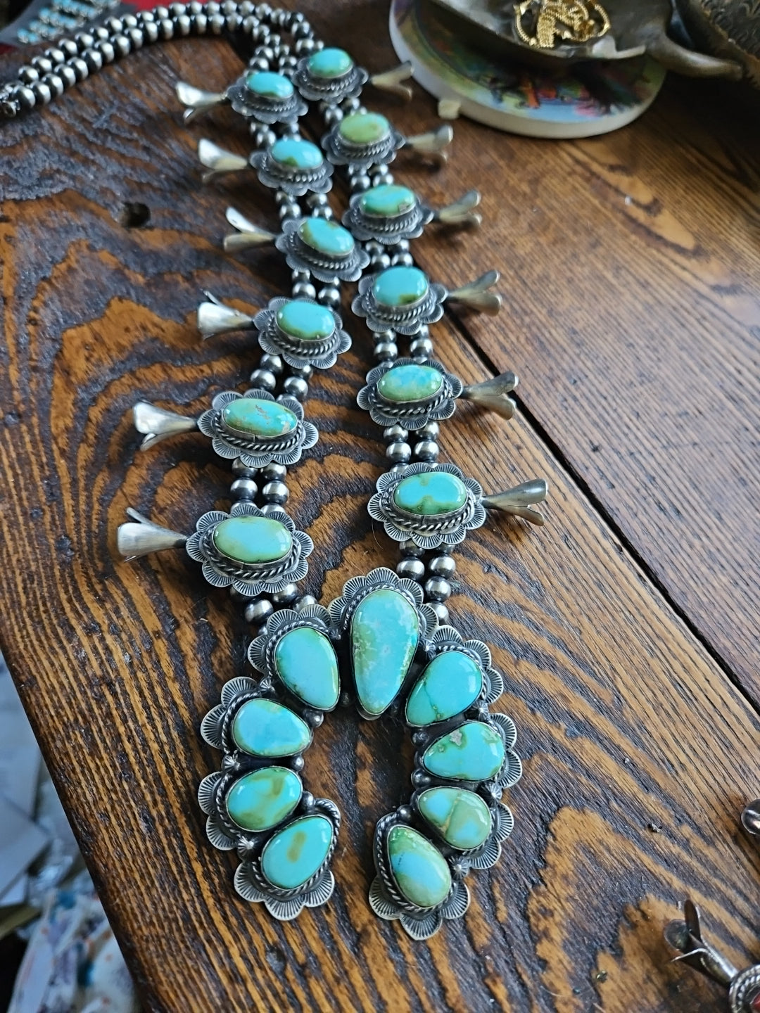Sonoran Gold Squash Blossom Necklace SALE