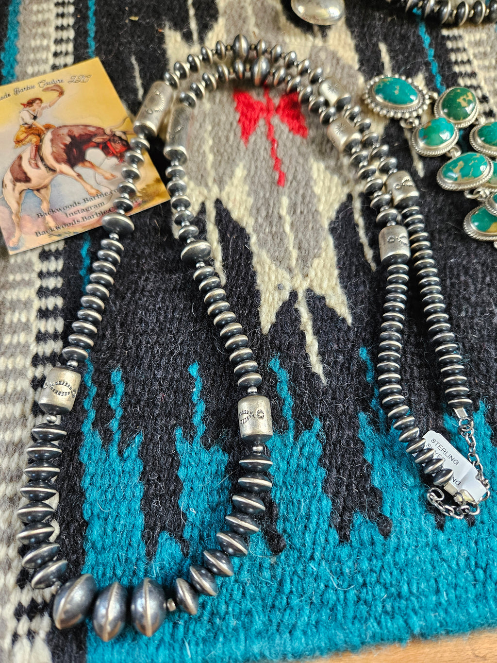 Navajo Pearls 36" Rondelle Disc and Barrel Beads SALE