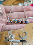 Pink Dahlia Bar Necklace SALE
