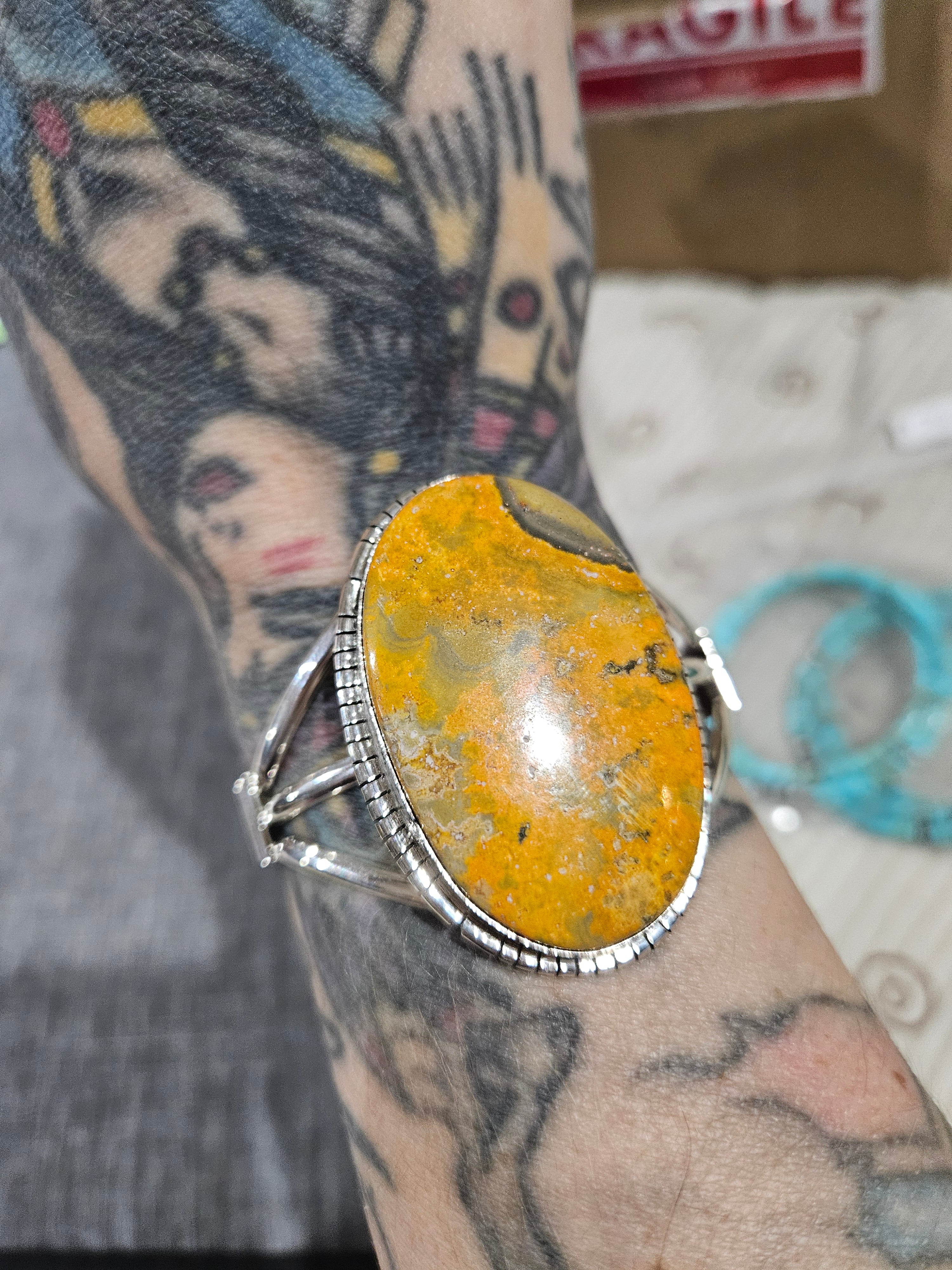 Bumblebee Jasper Statement Cuff