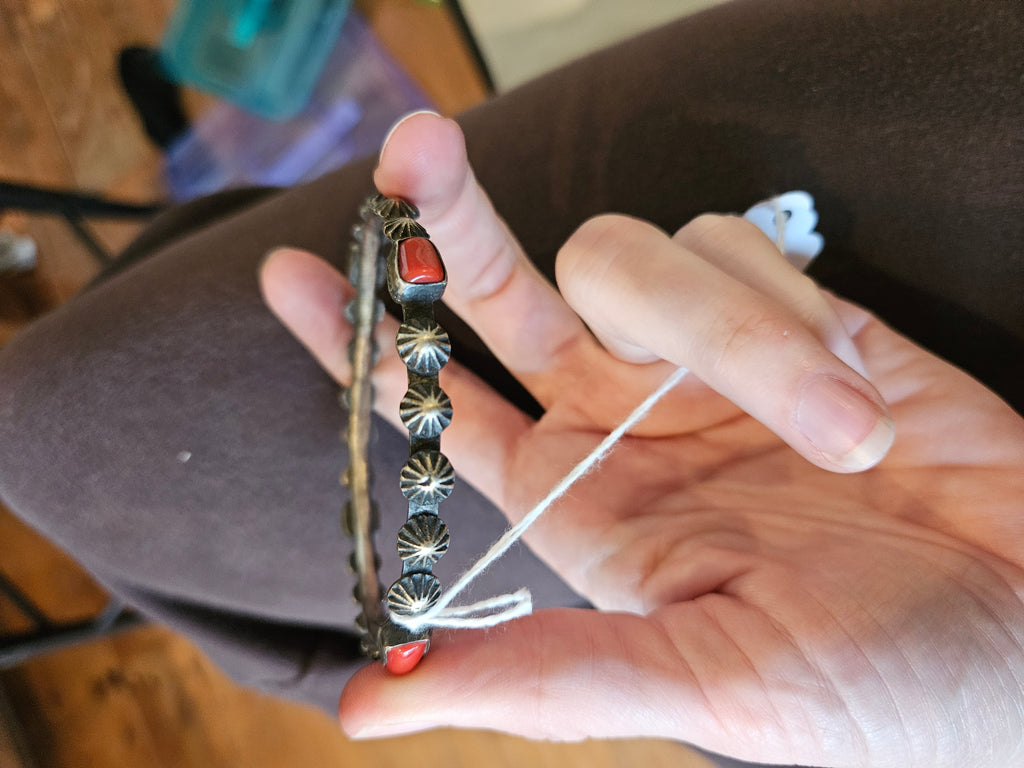 Coral Bangle Bracelet