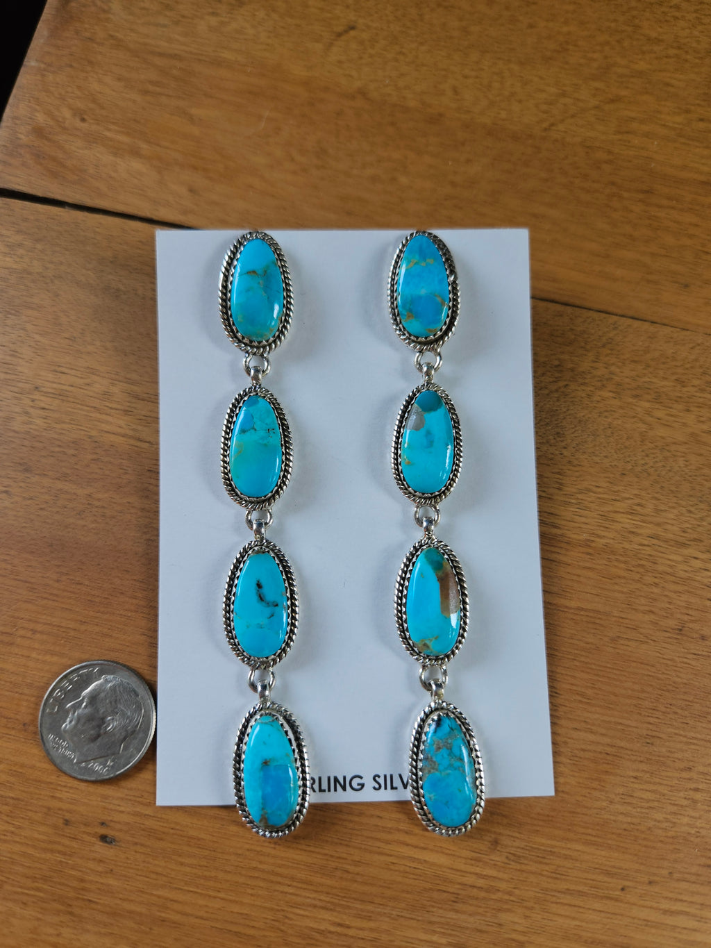 Kingman Turquoise Chandelier Earrings