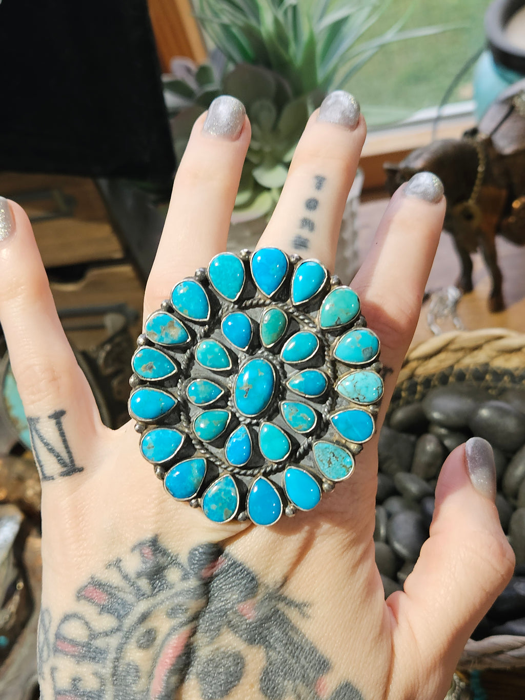 BIG Anthony Skeets Turquoise Statement Ring