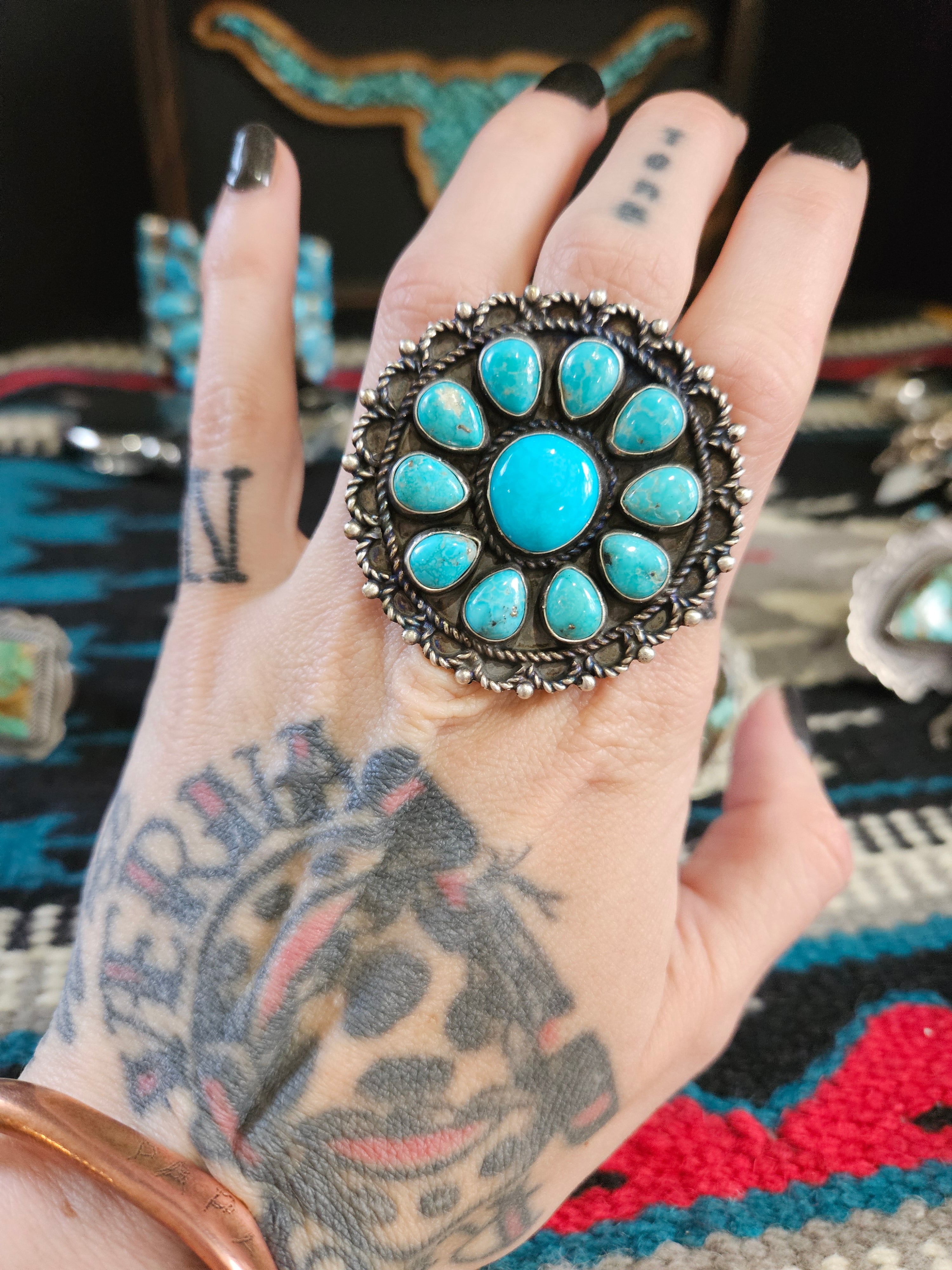 Turquoise Cluster Ring