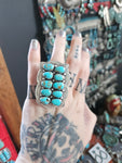 Huge Turquoise Cluster Statement Ring