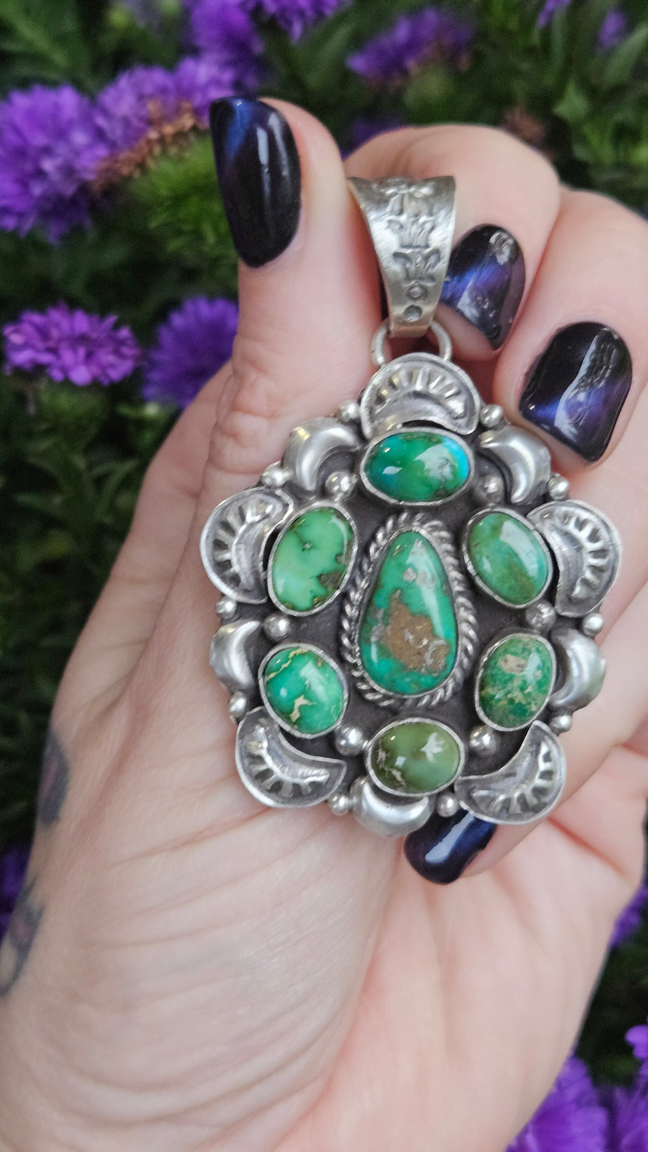 GORGEOUS Green Sonoran Cluster Pendant