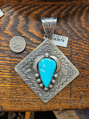 Turquoise Concho Pendant SALE