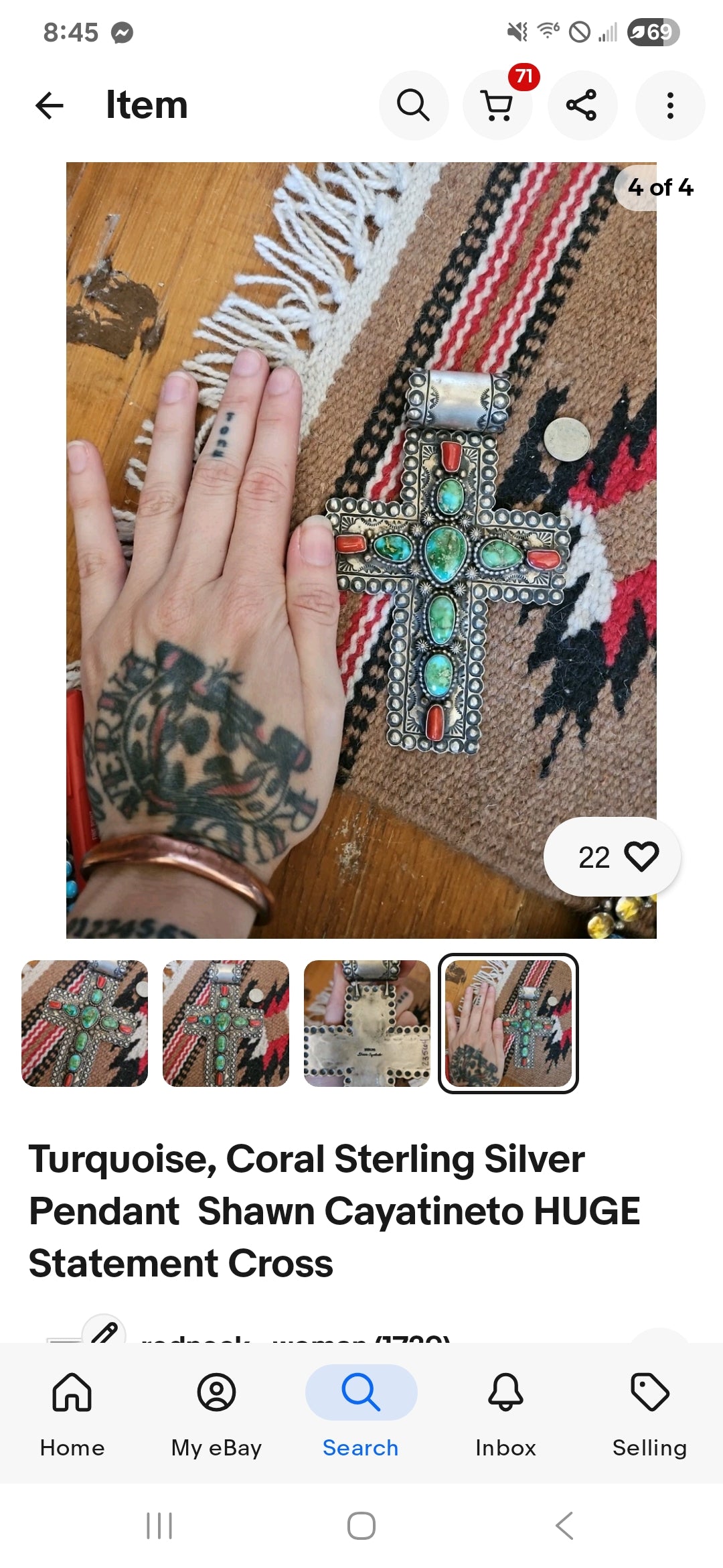 Huge Statement Cross 5.75" tall SALE