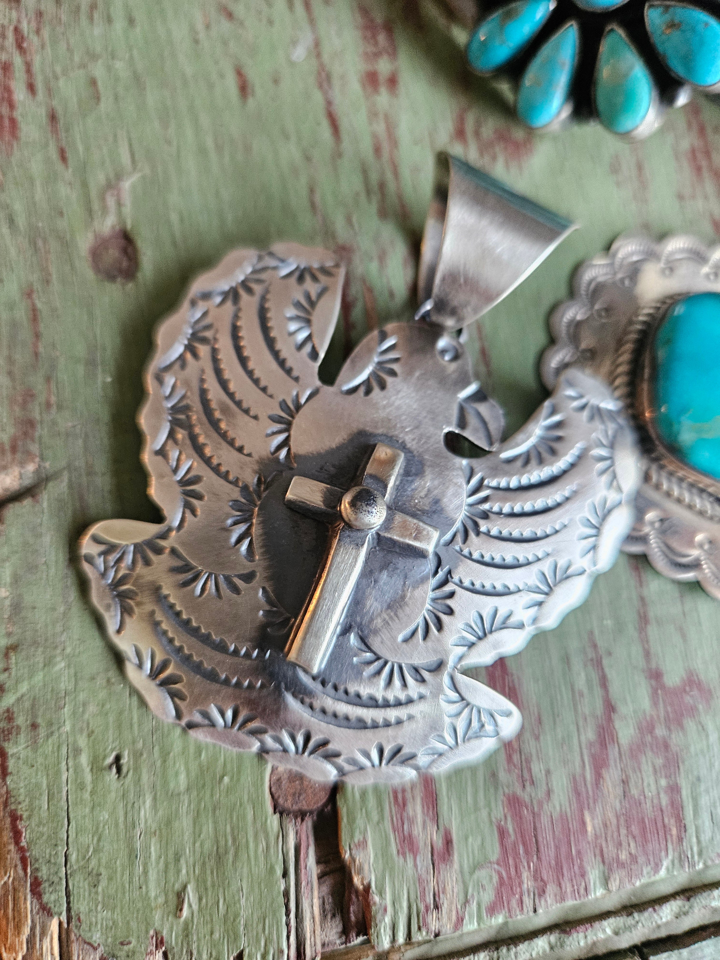 BIG Silver Thunderbird Pendant SALE
