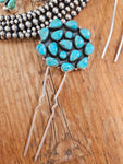 Turquoise Cluster Hat/Hair Pin Fork