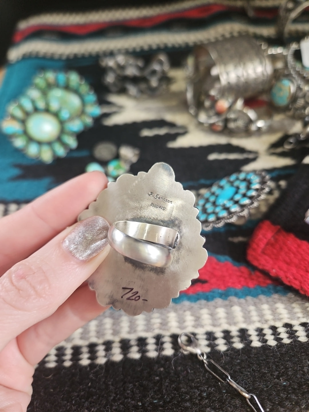 Sonoran Gold Turquoise Cluster Ring SALE