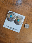 Turquoise Concho Earrings