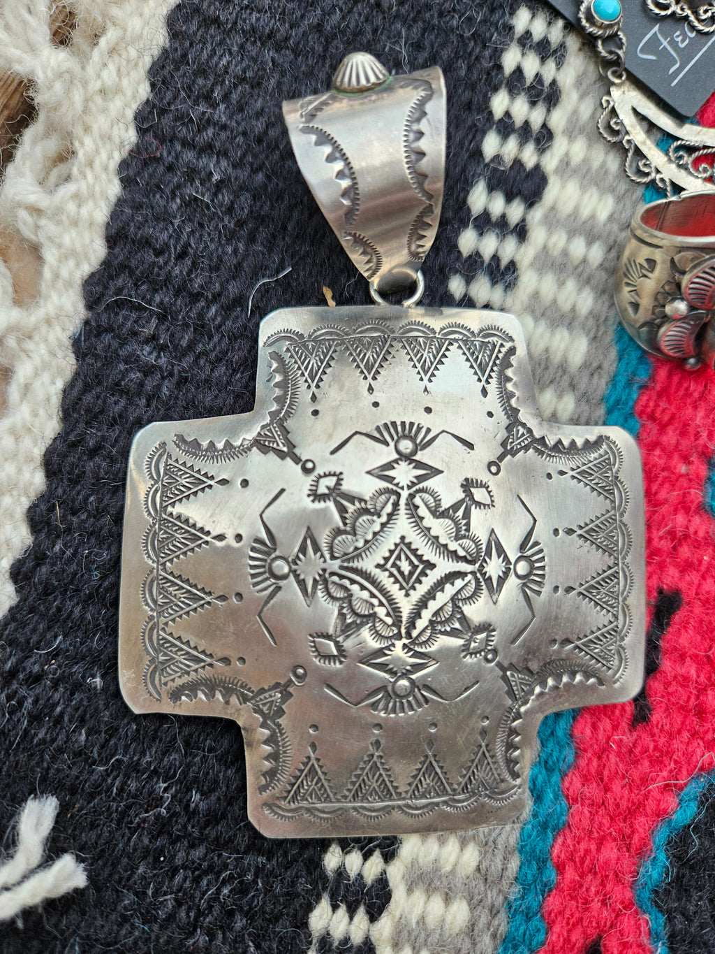 Big Vincent Platero Cross Concho Pendant SALE