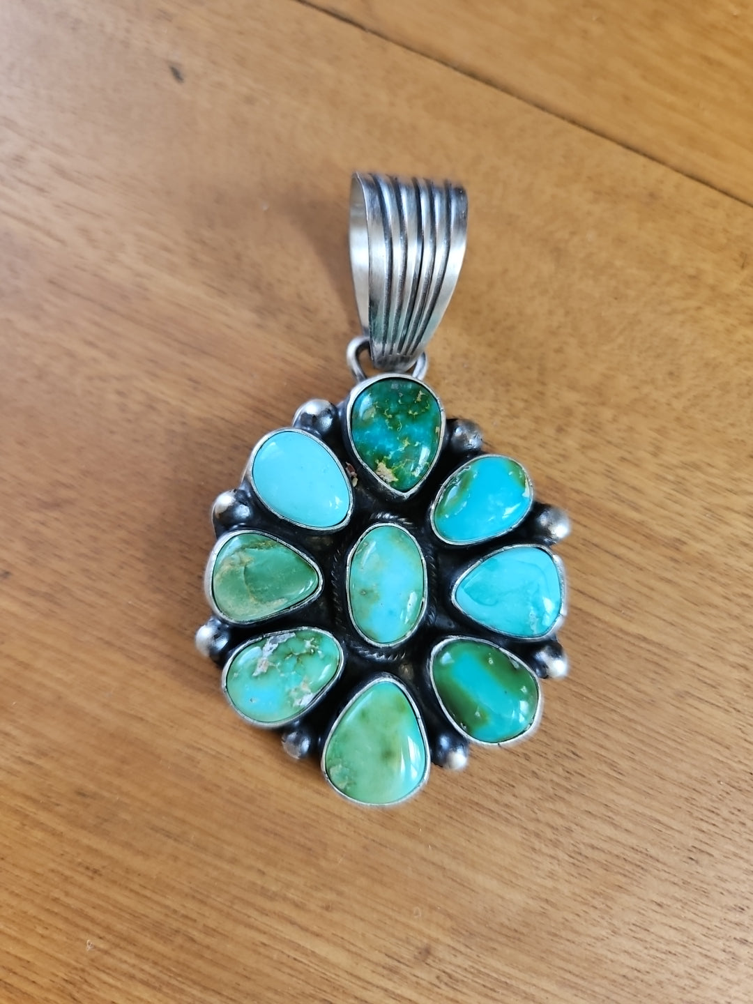 Sonoran Gold Turquoise Cluster Pendant SALE