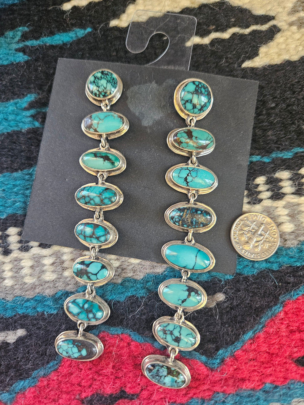 Federico Turquoise Chandelier Statement Earrings