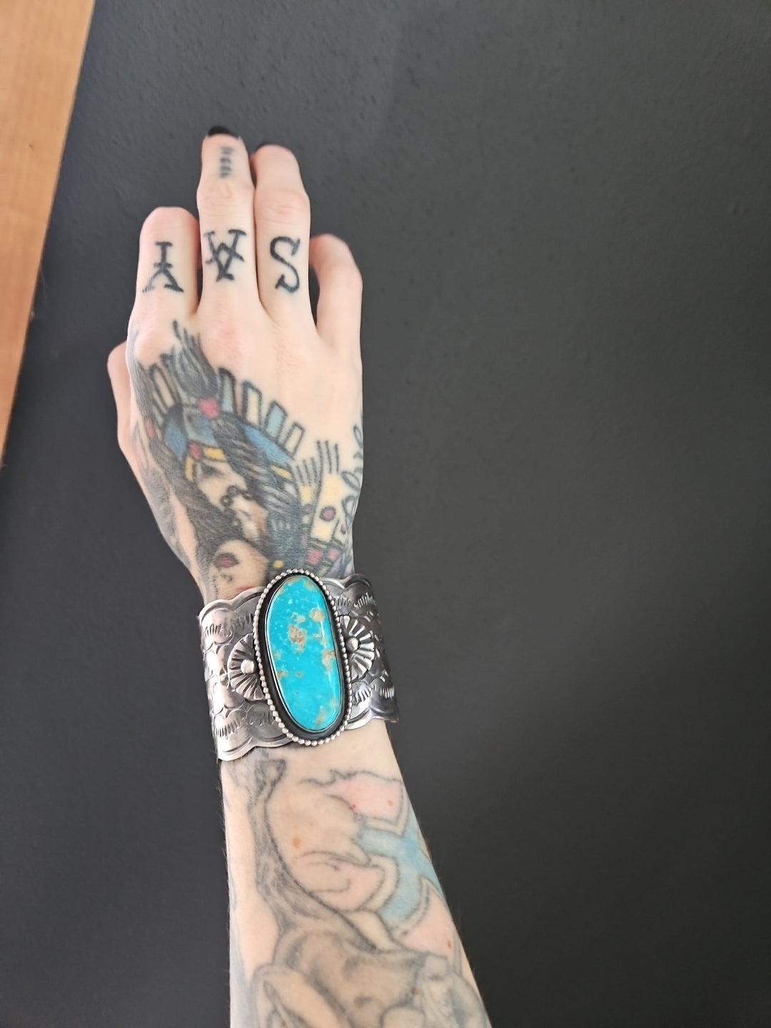 Blue Sonoran Turquoise Chimney Butte Statement Cuff. **ON HOLD**