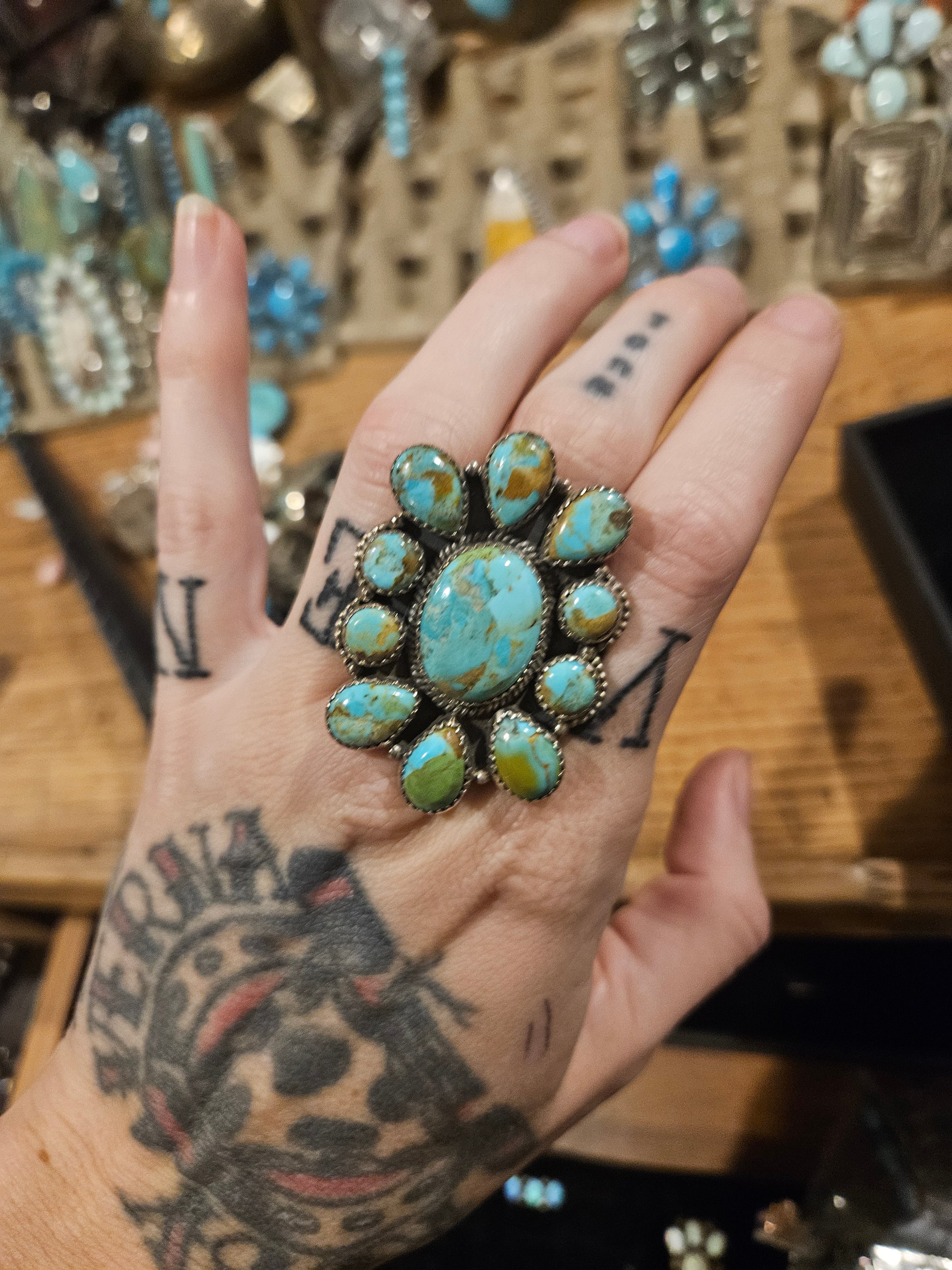 Turquoise Cluster Ring