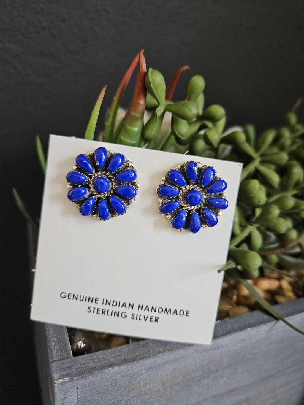 Lapis Cluster Earrings