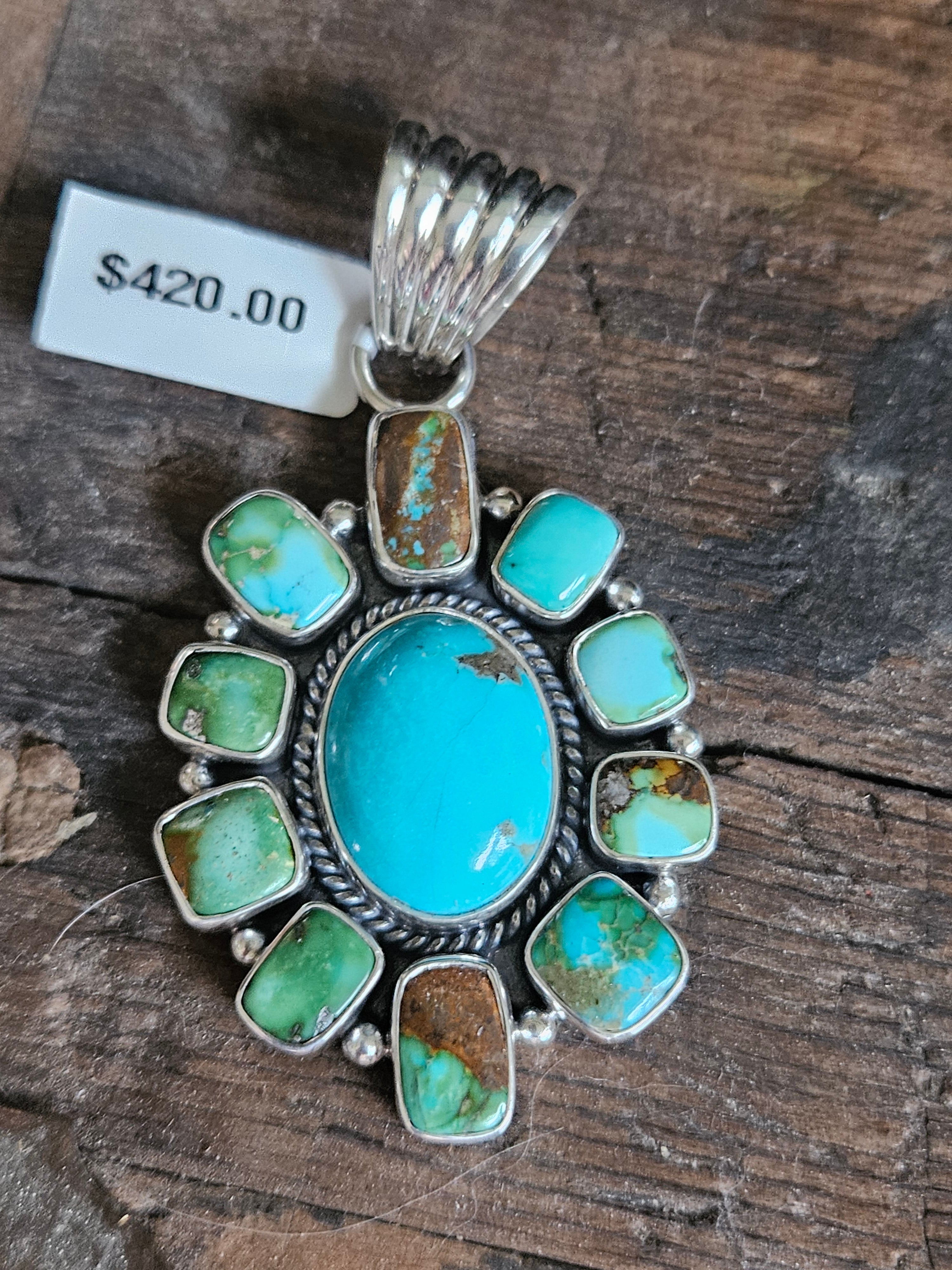 Turquoise Cluster Pendant