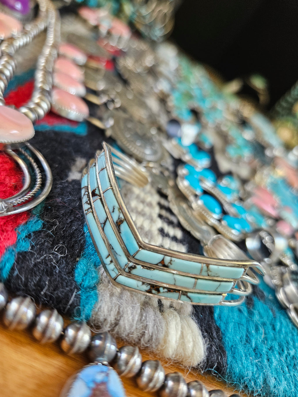 Turquoise V Chevron Sweater Cuff