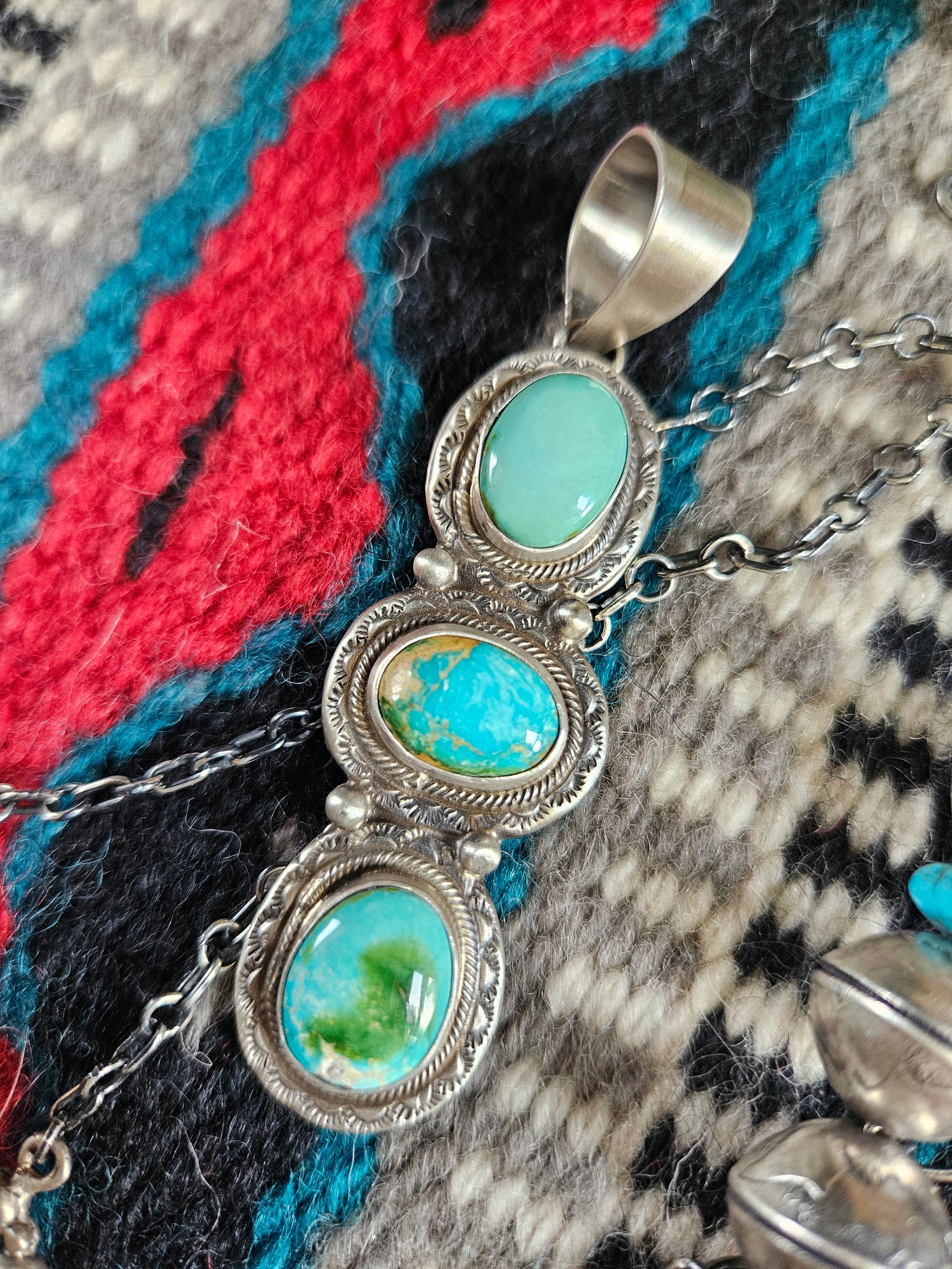 Sonoran Gold Turquoise Totem Pendant