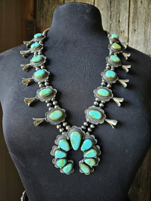 Sonoran Gold Squash Blossom Necklace SALE