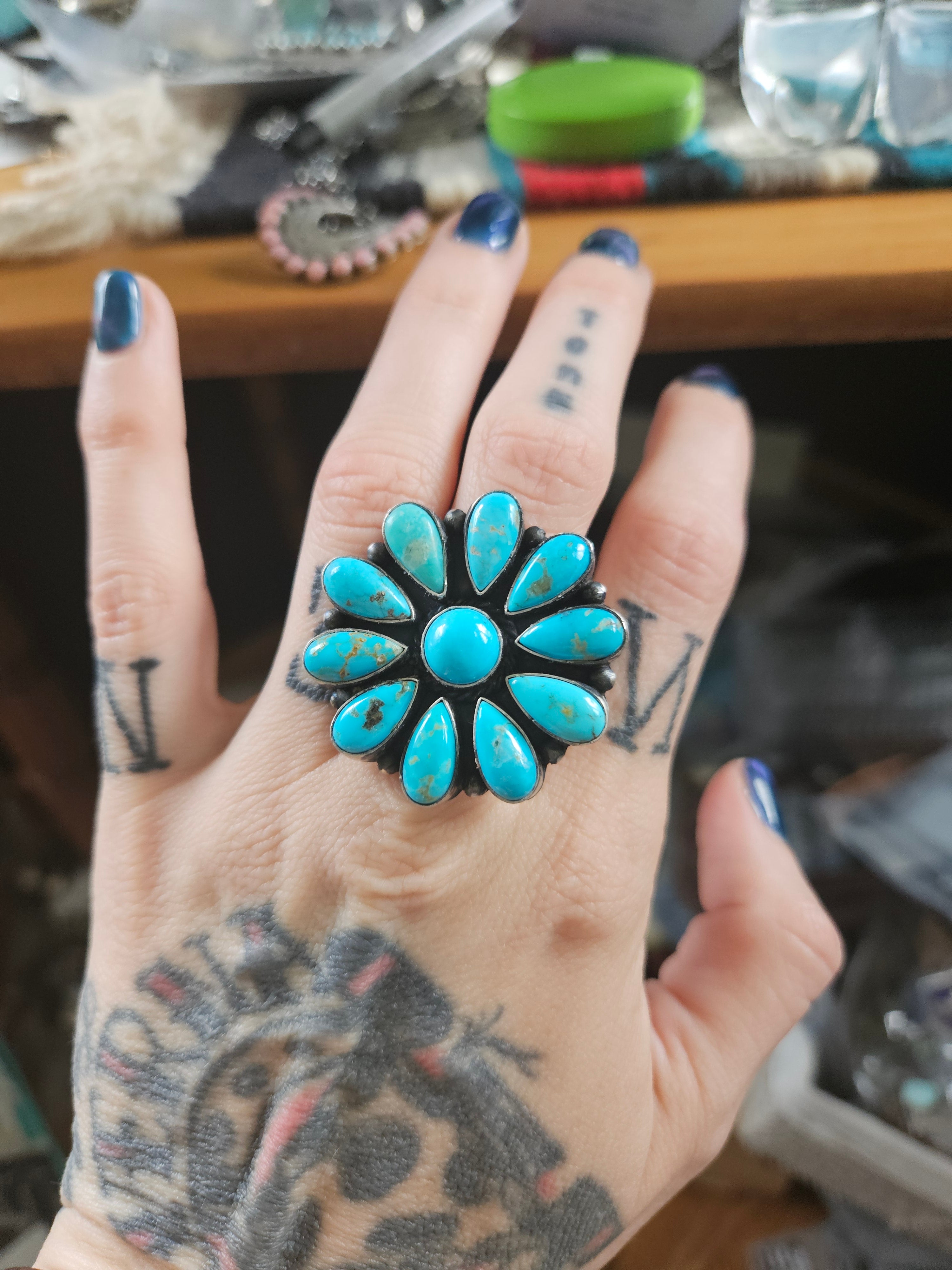 Turquoise Cluster Ring SALE
