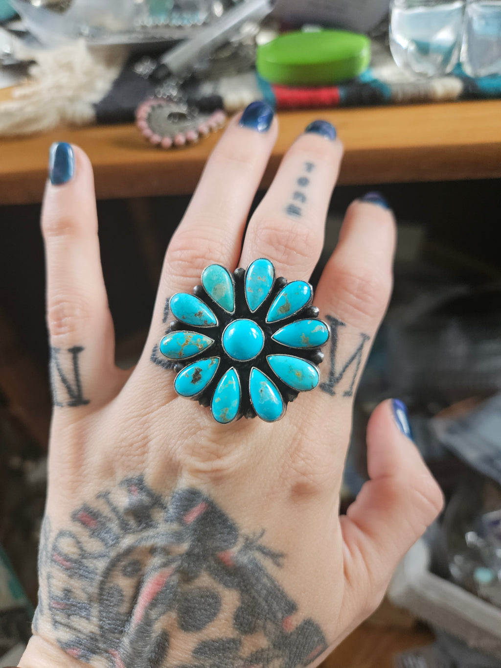 Turquoise Cluster Ring SALE