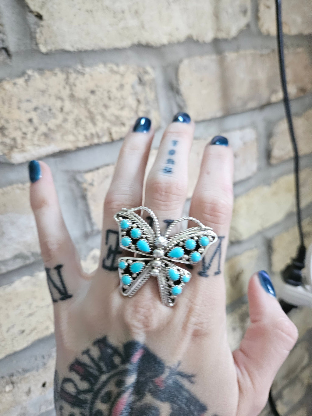 Turquoise Butterfly Ring
