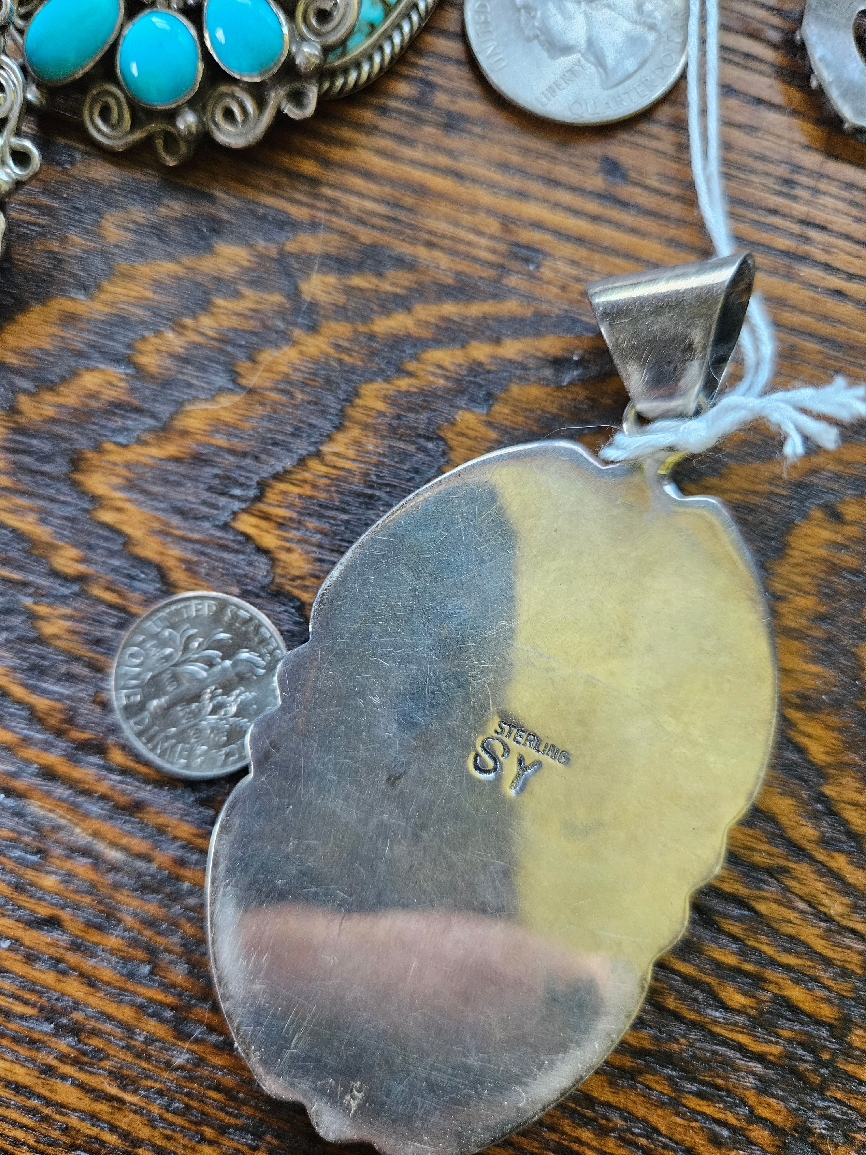 Big Inlay Statement Pendant
