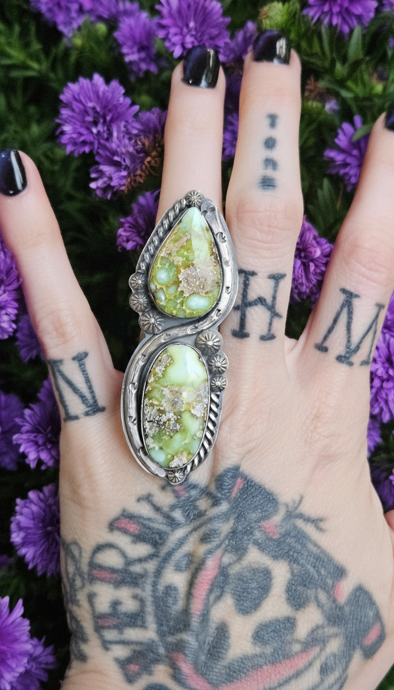 BIG Palomino Snake Statement Ring