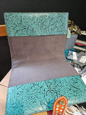 Tooled Leather Cowhide Planner or Bible Cover