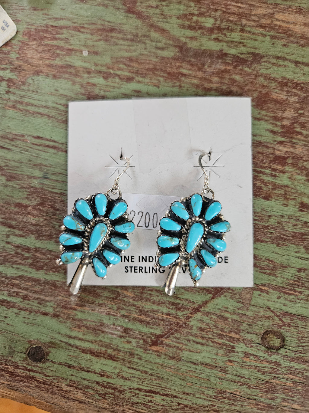 Turquoise Squash Blossom Earrings