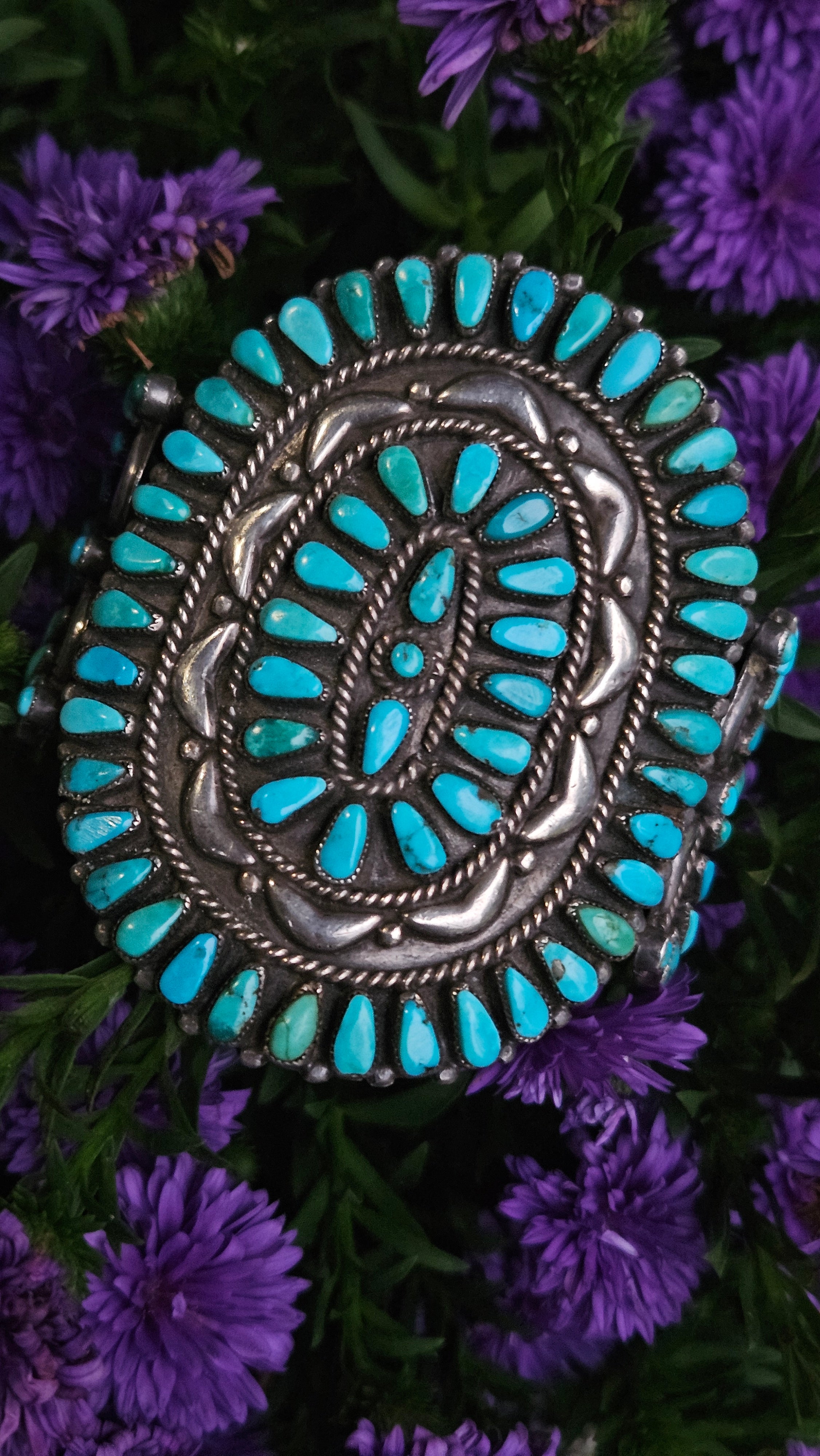 Vintage Turquoise Rainbow Cluster Cuff SALE